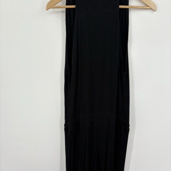 Urban Zen Donna Karan Jumpsuit Large Artsy Lagenlook Luxury Draped Jersey Plunge - Picture 7 of 8